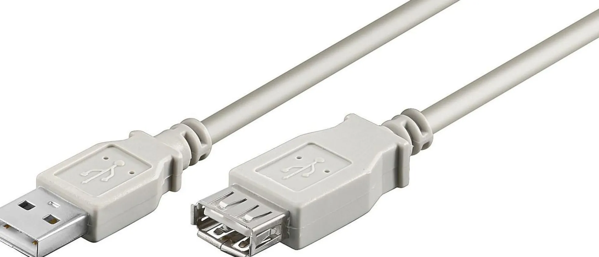 USB 2.0 forlængerkabel, A-A, M-F, Hi-Speed, max. transmissionshastighed: 0.48 Gbit/s