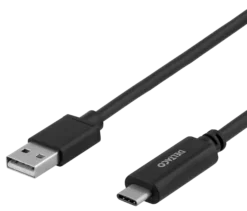 Usb 2.0 kabel, typ A - typ C, 1m, sort - Deltaco