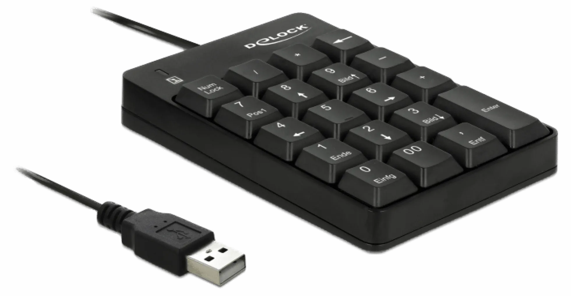 USB keypad, 19 keys, black