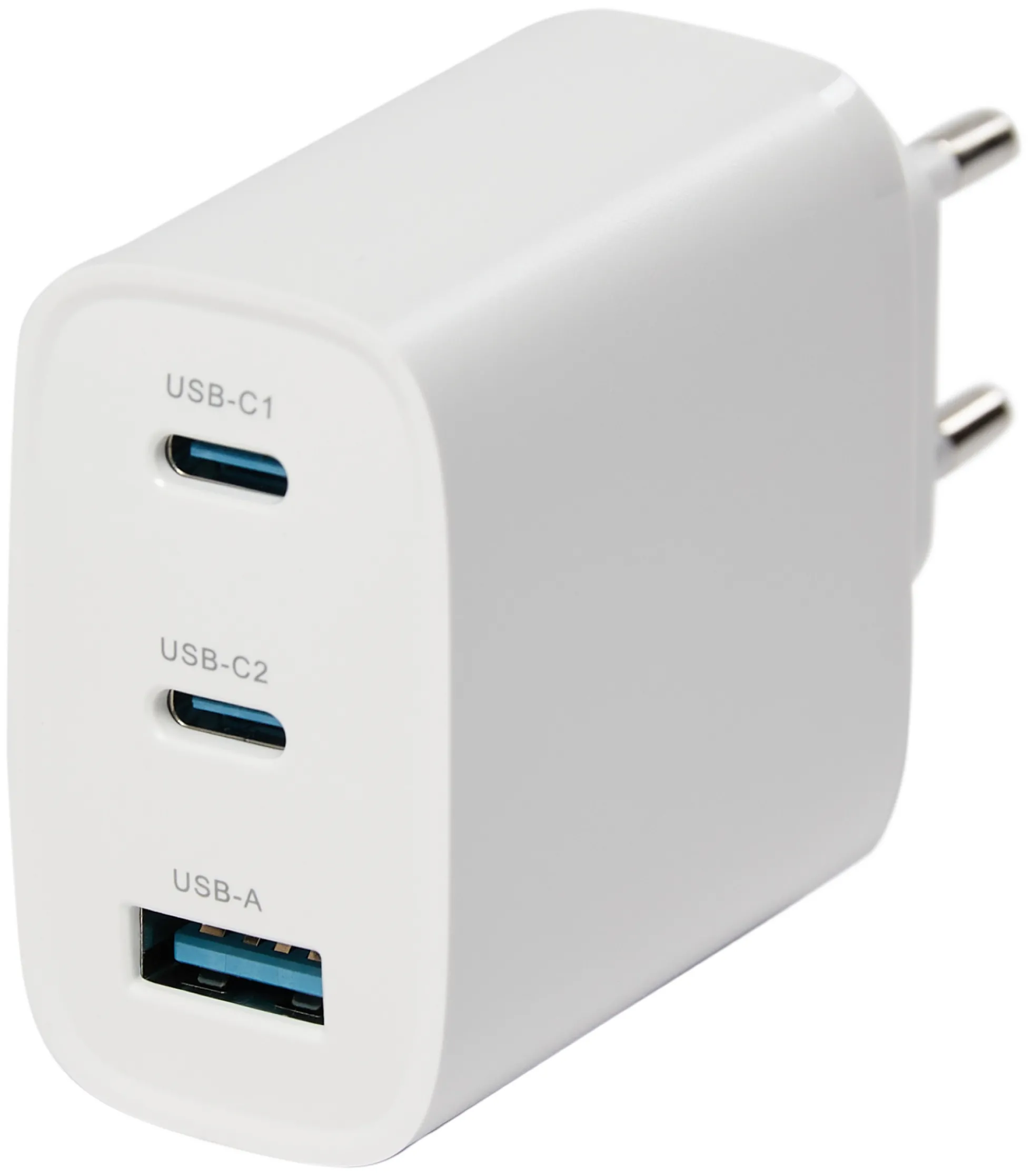 USB lader, 3 udtag, 65W, hvid