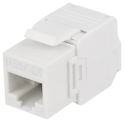 UTP Cat6a Keystone connector, ushielded, 28AWG slim "Toolfree" - Deltaco