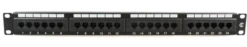 19" UTP Cat.6 patch panel, 24 port, dual IDC - MicroConnect