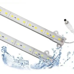 Vandtæt aluprofil inkl. LED bånd og stik, IP65, 24V