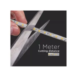 Vandtæt LED strip (Type Q) - 230V, IP67, 60 LED, 6W pr. meter, 6000K
