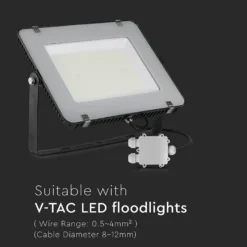 Vandtæt 3-vejs samleboks, hvid - IP68, 450V, 24A, UV-resistent, udendørs