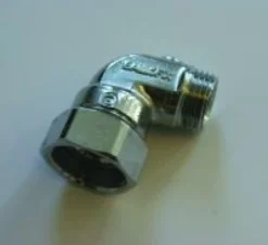 Vano-vinkel 3/4" x 1/2" med afspærring, forkromet