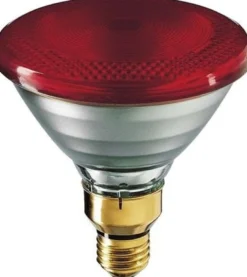 Varmelampe PAR38 IR 175W E27 240V, Infrarød, Rød