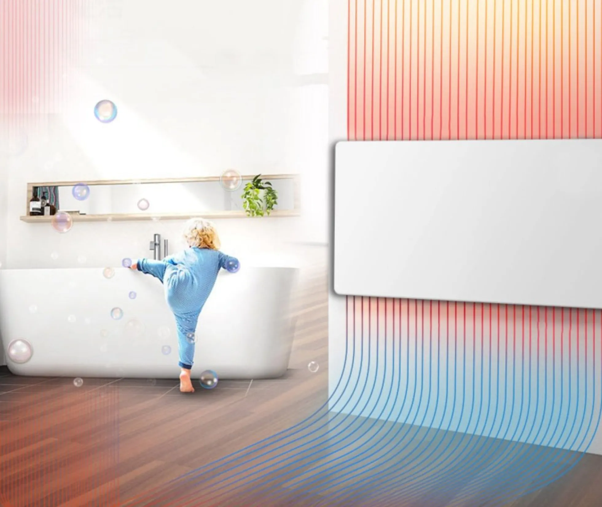 Varmepanel, Heatmex WiFi, 1000W, hvid