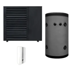 Varmepumpekit Skagen 8 kW, buffer 160 L og 11 kW el-vandvarmer