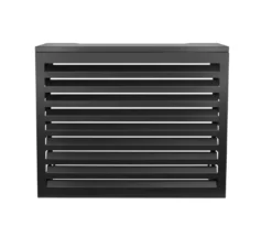 Varmepumpeskjuler Premium, aluminium, sort