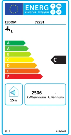 Varmtvandsbeholder, 200 l, El, Emalje, 3 kW, Rør ned, Væghængt