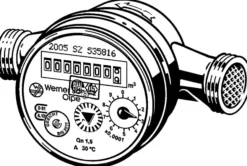 Varmtvandsmåler Qn1,5 (Q3 2,5), 80mm x 1/2", universal - Werner Schutz