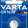 Varta CR1632 lithium møntcellebatteri, 3,0V, 140mAh, Ø20,0mm, højde 3,2mm