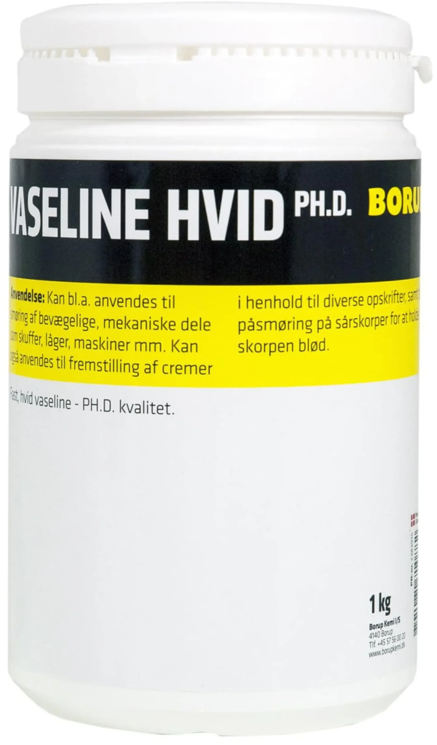 Vaseline, hvid, fast, 1 kg