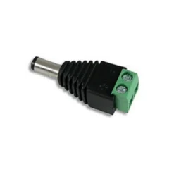 12V DC hanstik med skrueterminaler