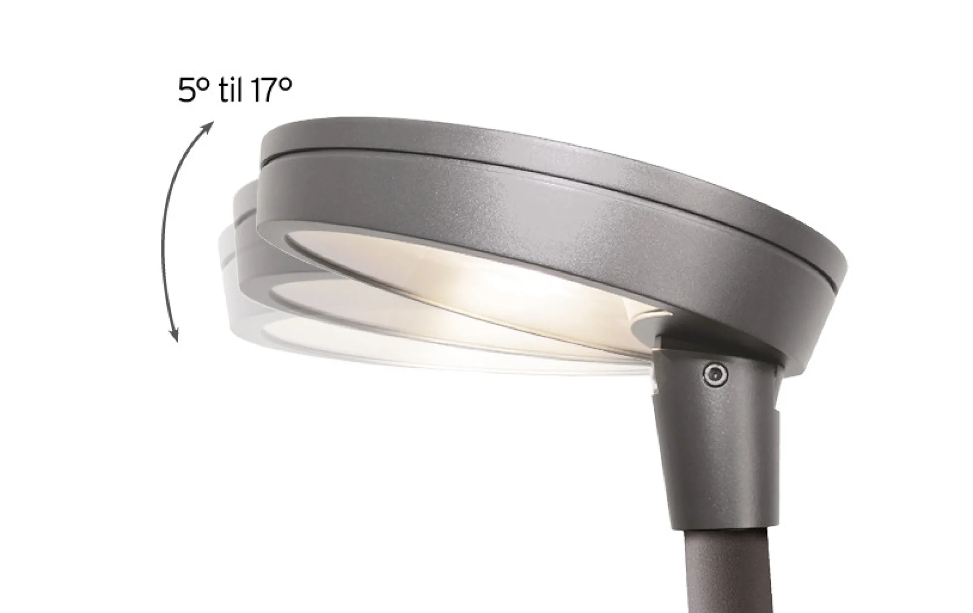 Vejarmatur CircLED Multi Lens, 23W, 4000K, RA>70, CD glas, grå