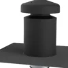 Ventilationshætte Ø160, sort, integreret tagpap, isoleret 50 mm