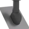 Ventilationshætte Ø160, sort med fast flash + kondensindsats