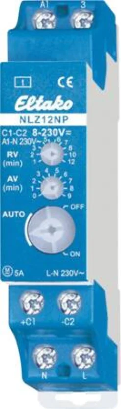 Ventilationsrelæ 12-230VUC, 16A, 18mm - Eltako