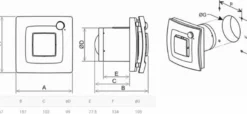 Ventilator Silent One Ø100 mm, med adaptiv hygrostat, sort - Thermex