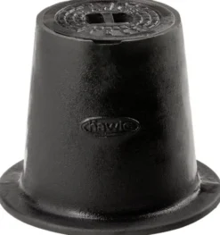 Ventildæksel til hovedledningsventil, type 2050, støbejern, sort - Hawle
