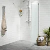 Vetro brusevæg, 70 cm, 6 mm hærdet silkemat glas, EasyClean