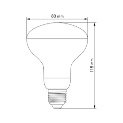 Videx E27 LED vækstpære til planter, R80, 120°, 14 µmol/s, stimulerer vækst, 9W