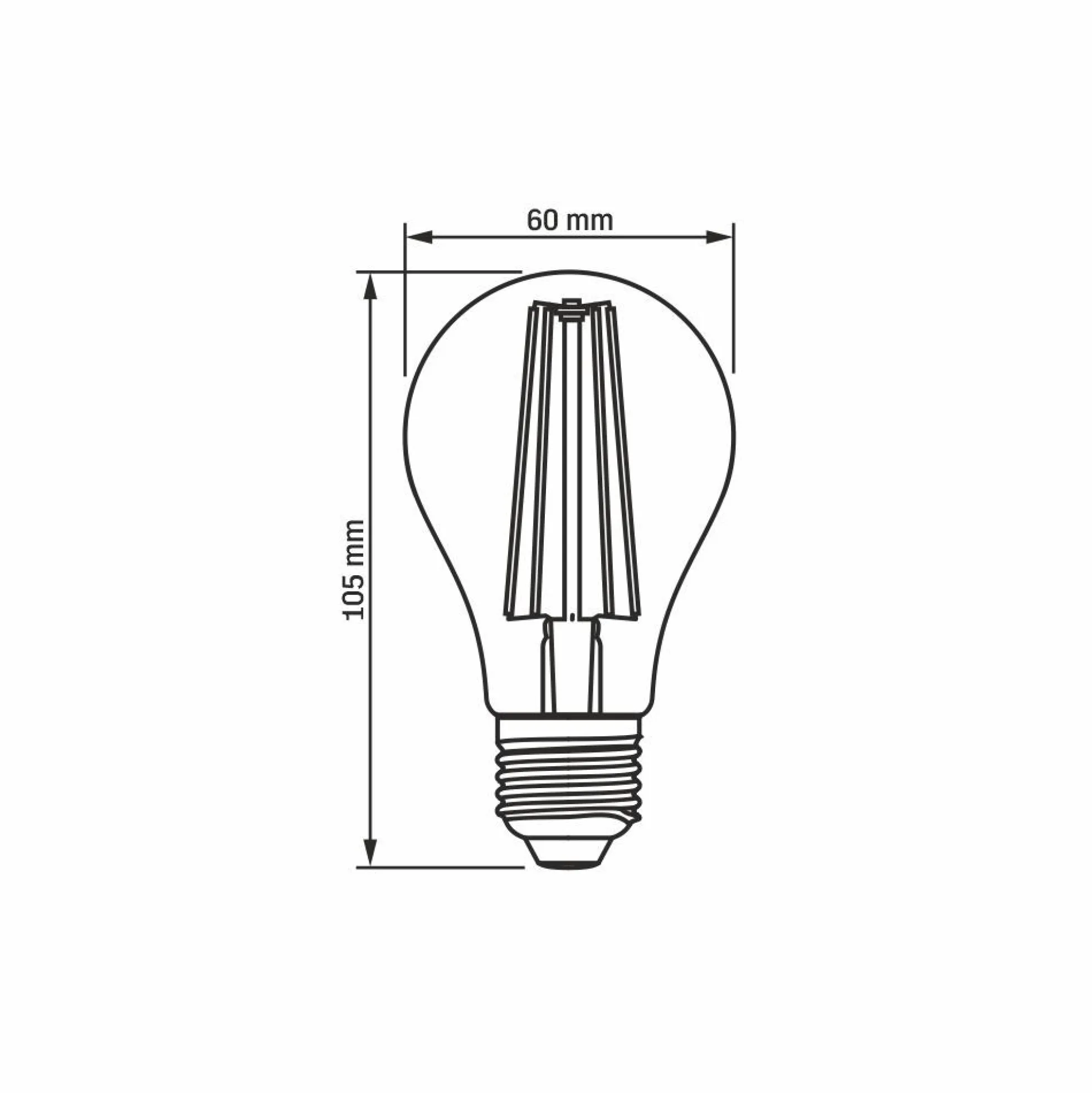 Videx E27 vækstpære, A60, 230V, 8W, Fito