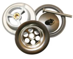 Viega bundventil, 1 1/4", 2-delt med prop, krom