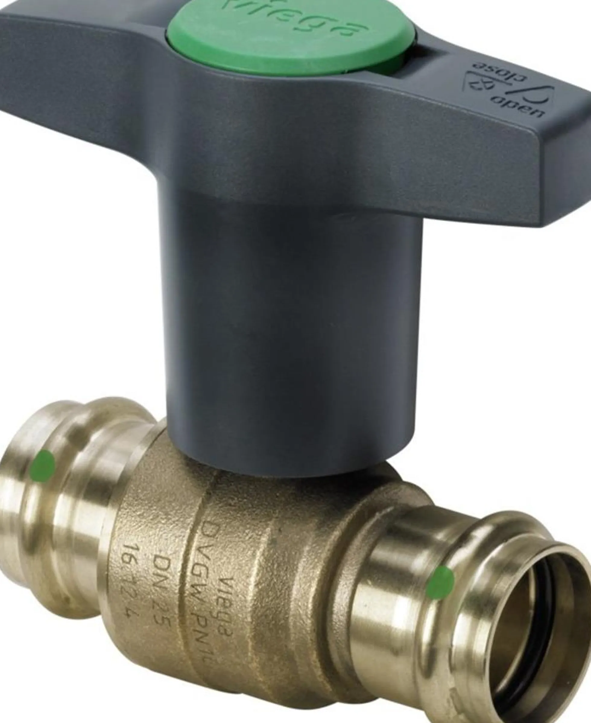 Viega Easytop kuglehane, 18 mm, rødgods