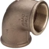 Vinkel 90°, 1 1/4" muffe/muffe, rødgods, silicium bronze