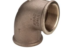 3/4" vinkel 90° muffe/muffe, rødgods, silicium bronze