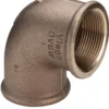 Vinkel 90°, 1" muffe/muffe, rødgods silicium bronze