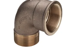 Vinkel 90°, 3/4" muffe/nippel, rødgods silicium bronze