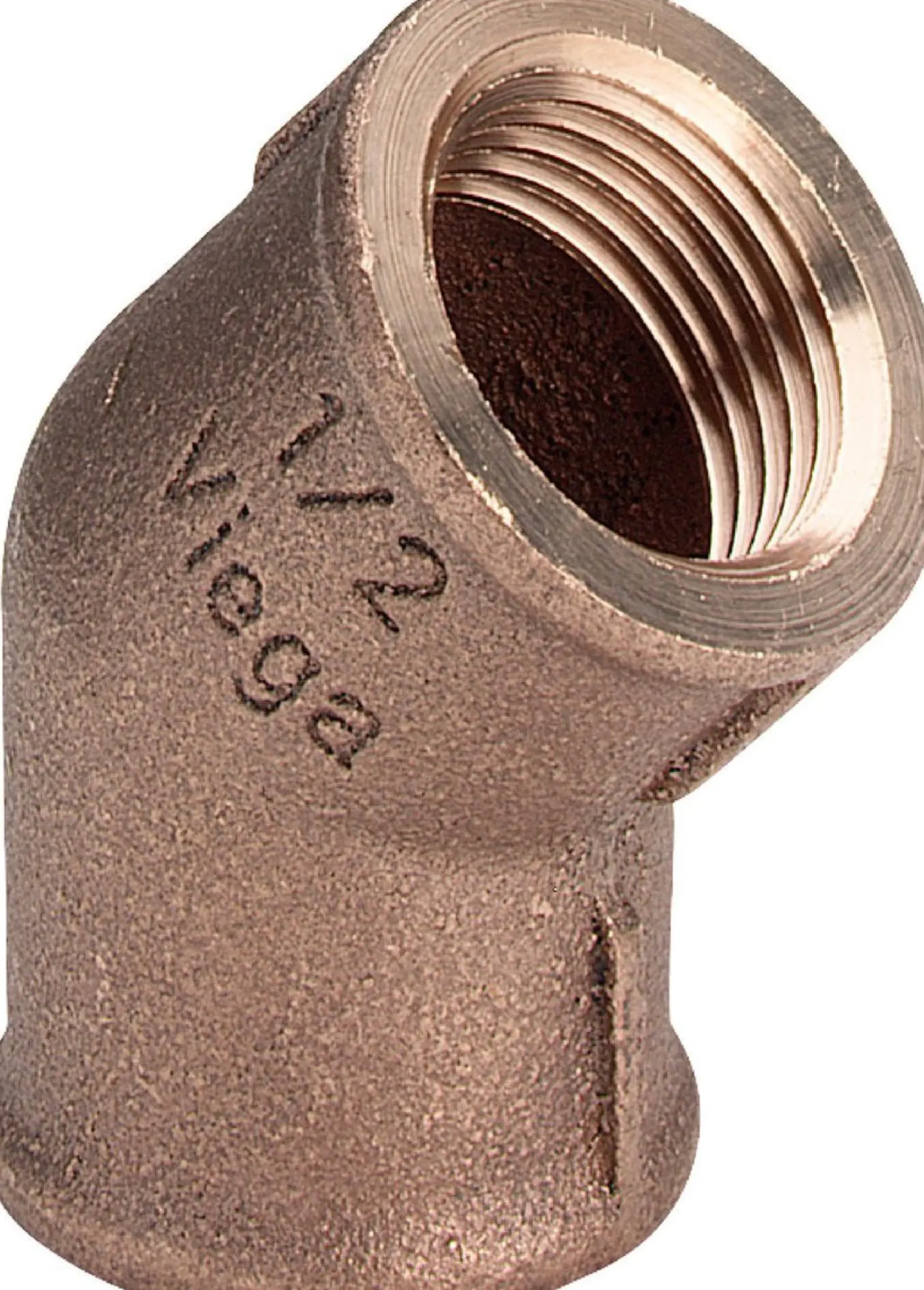 Vinkel rødgods silicium bronze, 3/4", 45 grader