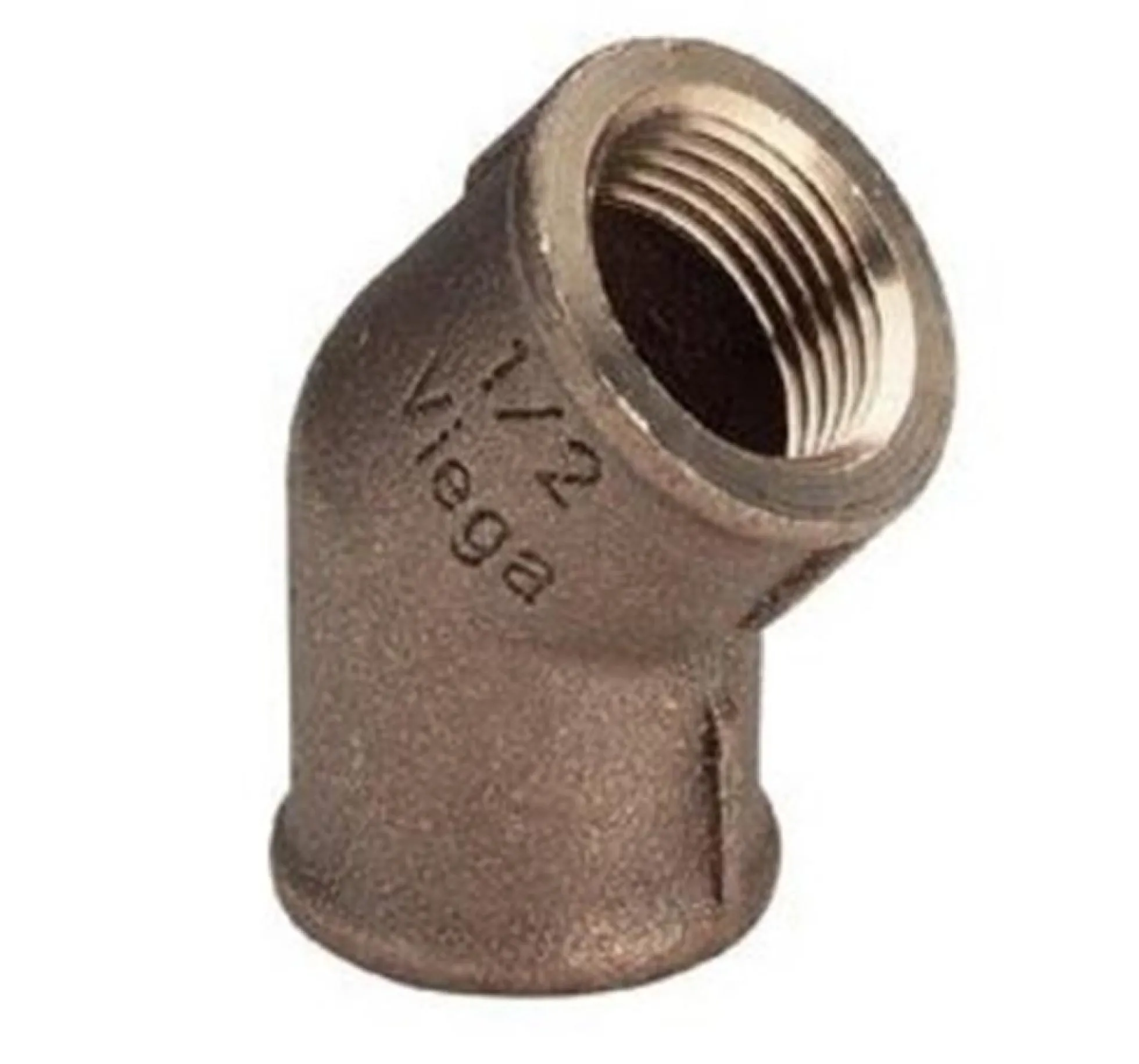 Vinkel rødgods silicium bronze, 3/4", 45 grader