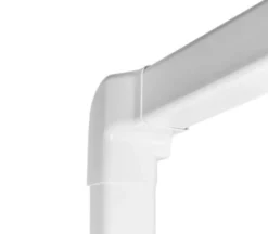 Vinkel til montagekanal, 90° venstre, 80x60 mm, hvid