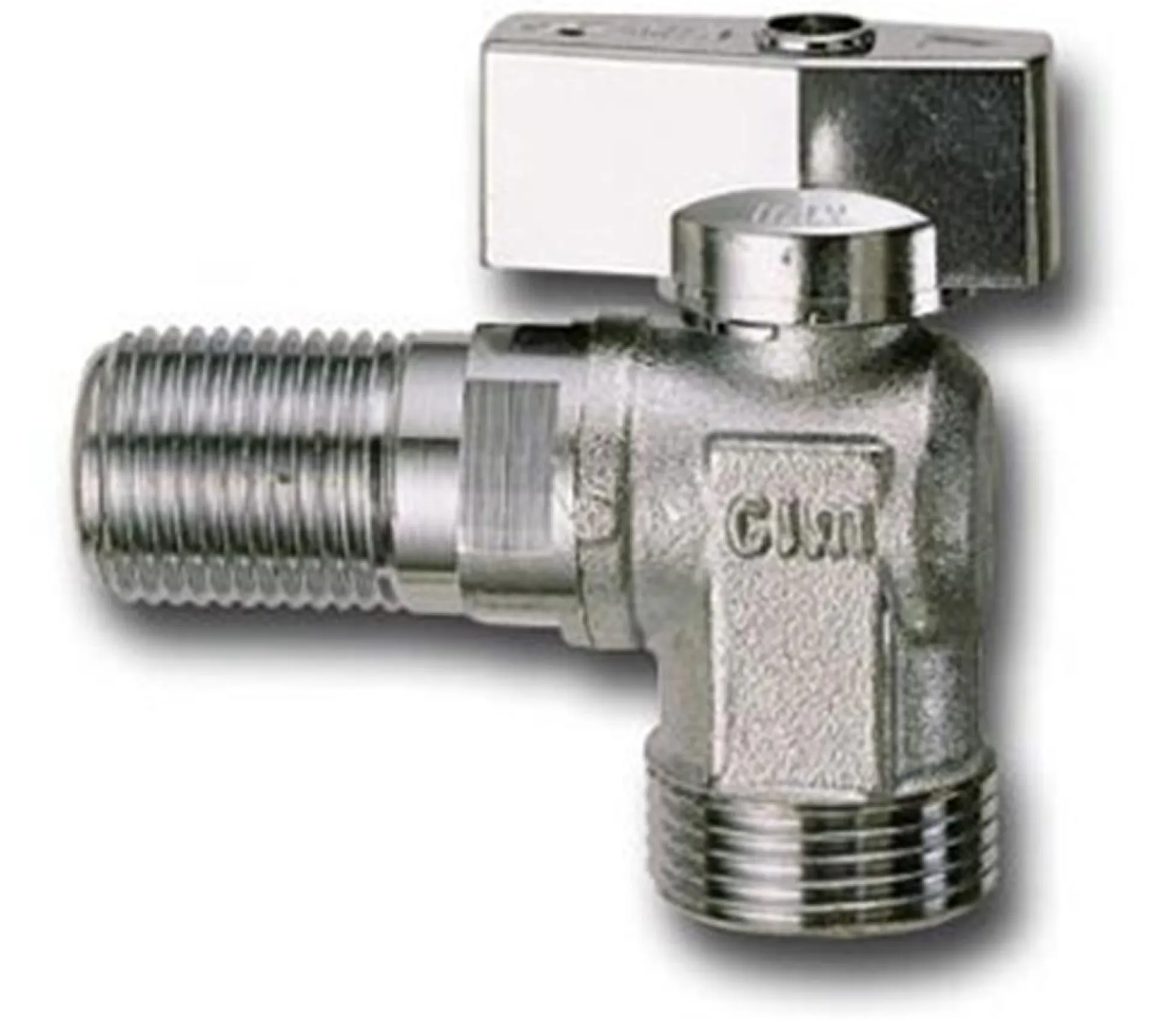 Vinkelventil 1/2x3/4'' u/ros m/kontra