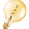 Vintage 1906 LED Globe Spiral 4,5W, 250 lm, E27, guld, dæmpbar