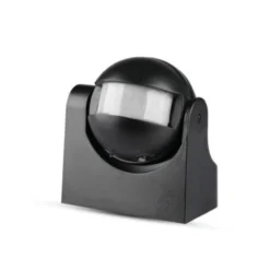 V-TAC bevægelsessensor, LED venlig, sort, PIR infrarød, IP44 udendørs, (230V input)