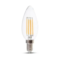 V-Tac E14 4W LED kertepære med kultråd, 400 lumen, 2700K, ikke dæmpbar