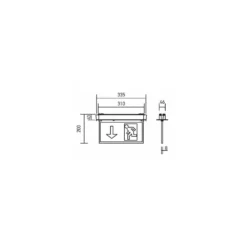 V-Tac LED exit skilt, 2W, 160 lumens, Samsung LED chip, IP20