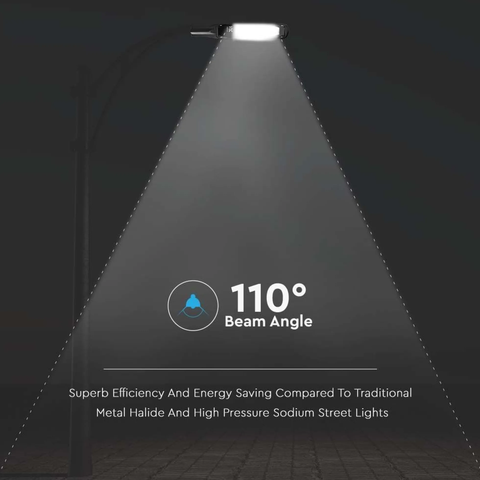 V-Tac LED gadelampe, IP65