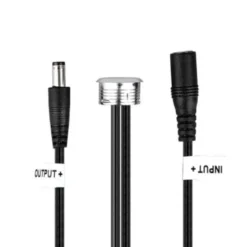 V-Tac LED touch afbryder og dæmper - Sort, 12V (60W), 1,5 meter, DC stik