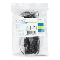 V-Tac LED touch afbryder og dæmper - Sort, 12V (60W), 1,5 meter, DC stik
