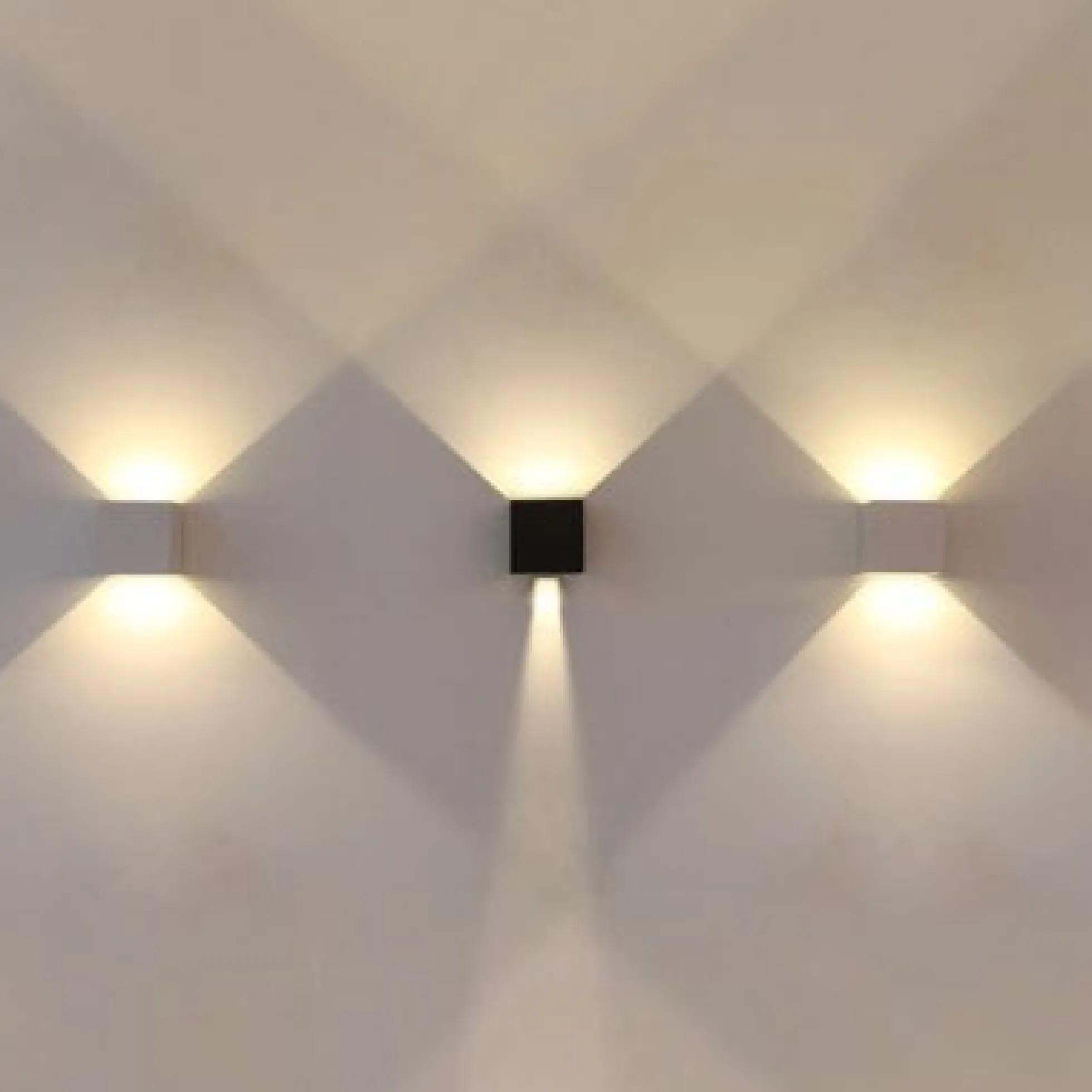 V-TAC, LED væglampe, udendørs, justerbar, IP65, 100x100x100mm, varm hvid / neutral hvid