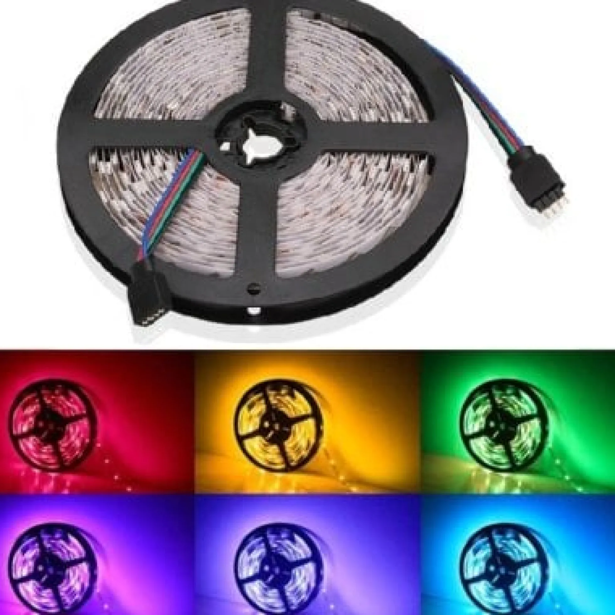 V-Tac RGB 12V LED-strip - 5 meter, 24W