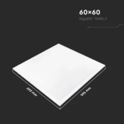 V-TAC Samsung LED-panel 60x60 cm, 4000K, 29W, 3480lm, CRI80, hvid kant, flicker free (restsalg)