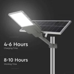 V-Tac Solcelle gadelampe LED - Inkl. fjernbetjening, IP65 - 60W, 3000lm, RA80