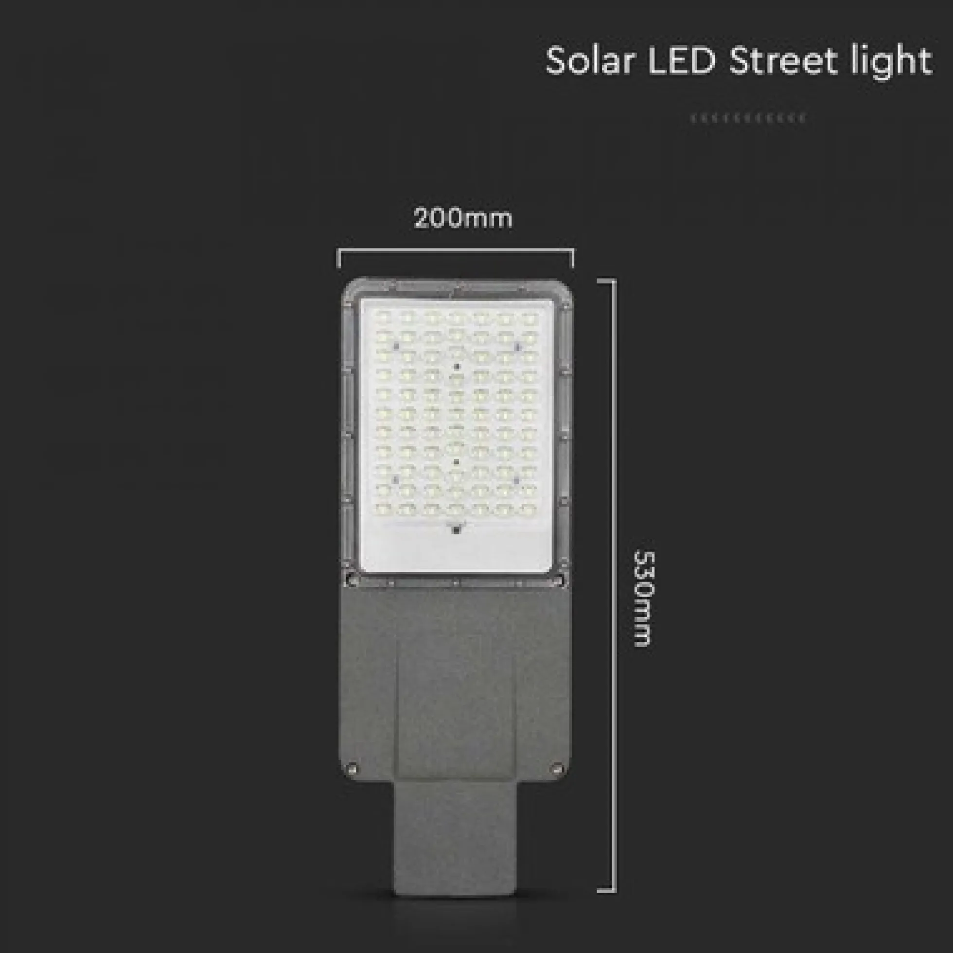 V-Tac Solcelle gadelampe LED - Inkl. fjernbetjening, IP65 - 60W, 3000lm, RA80